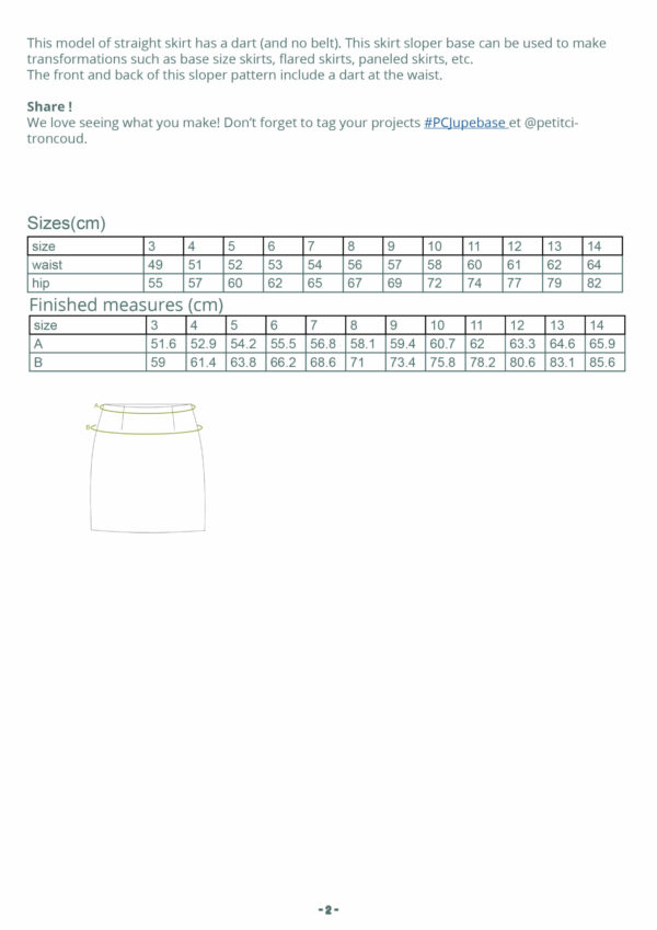 Jupe de base - patrons enfant - 3 au 14 ans – Image 3