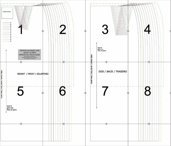 Patrons de base jupe femmes - 34 au 56 – Image 2
