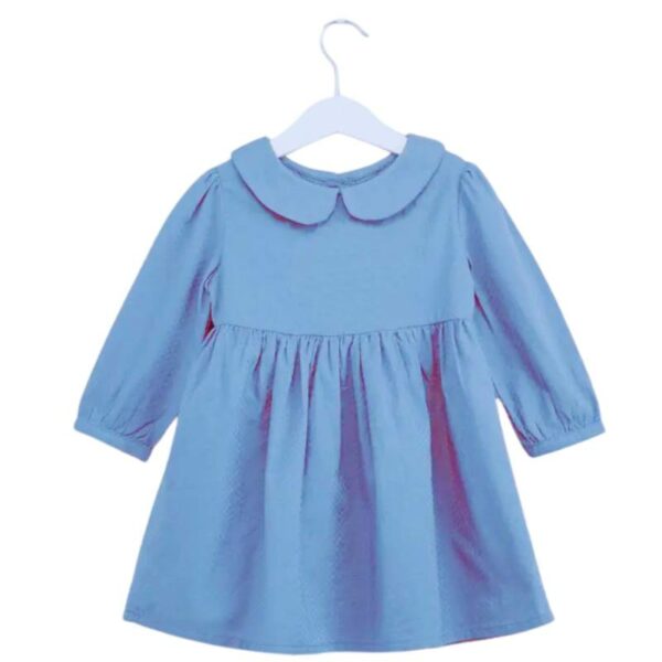 Robe Claudinette, col claudine, manches longues 6-14 ans