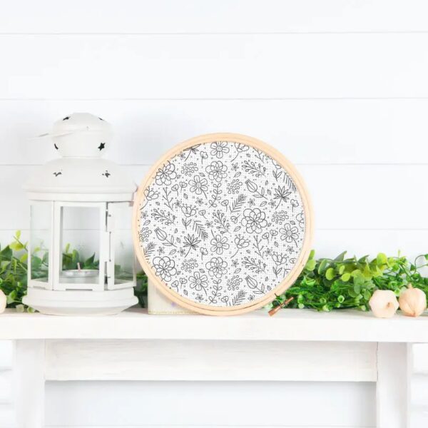 Grille de broderie: doodle floral