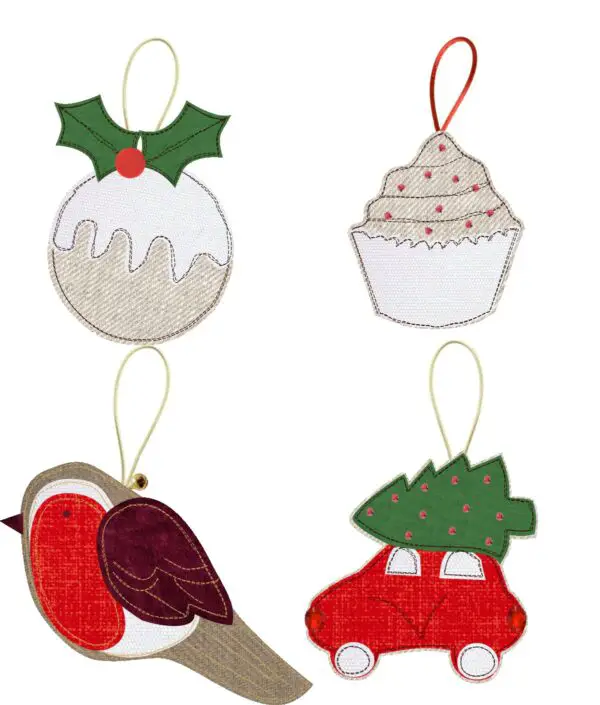 4 Patrons de décorations de Noël - Appliqués – Image 2