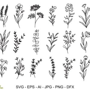 Fichiers de découpe : fleurs