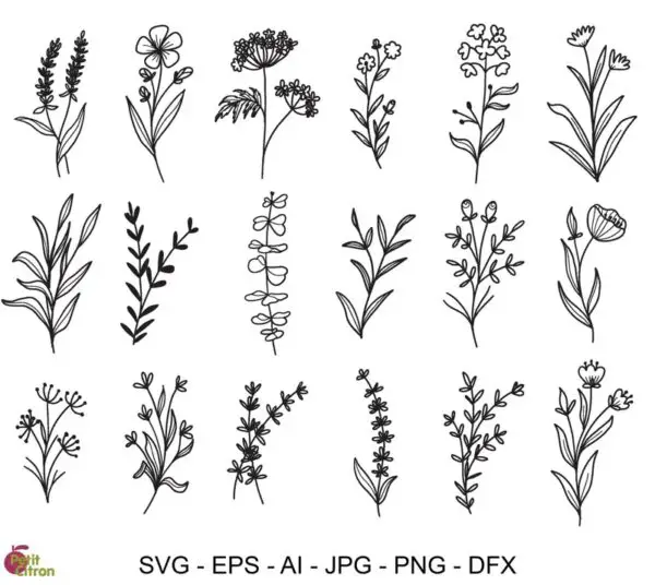 Fichiers de découpe : fleurs