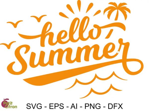 Fichier de découpe : hello summer