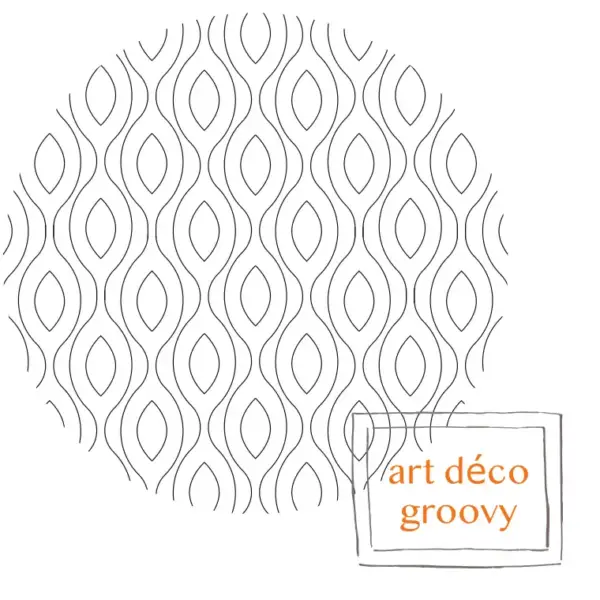 Grille de broderie: art deco groovy