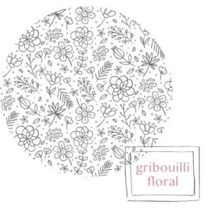 Grille de broderie: doodle floral