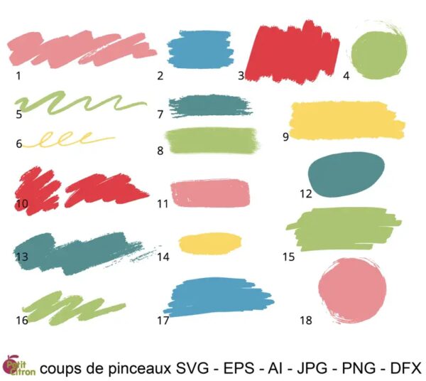 Fichiers de découpe : coups de pinceaux