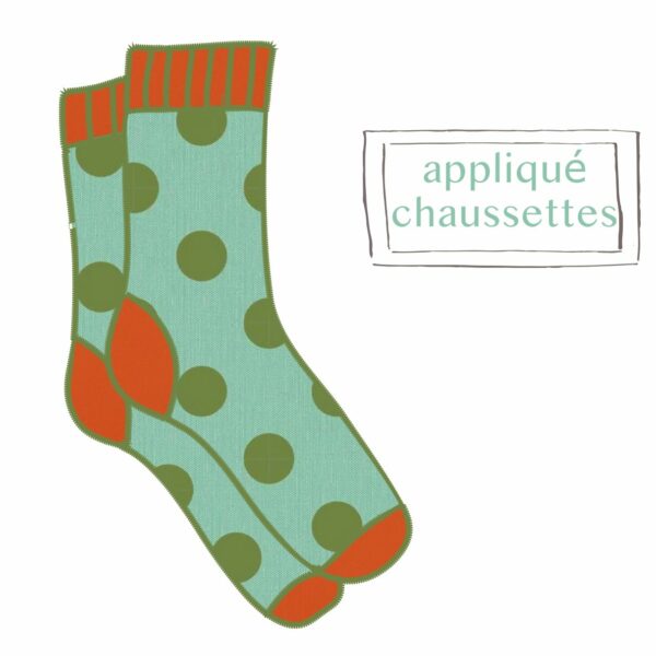 Motif d'appliqué chaussettes