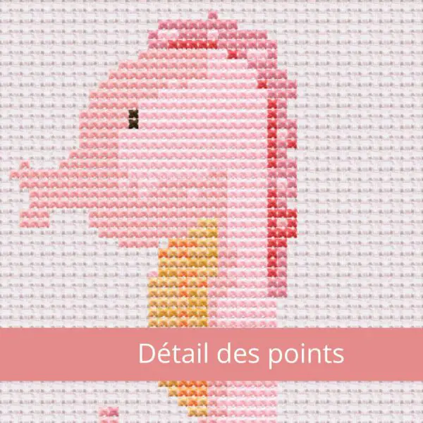 détail des points Hippocampe kawaii