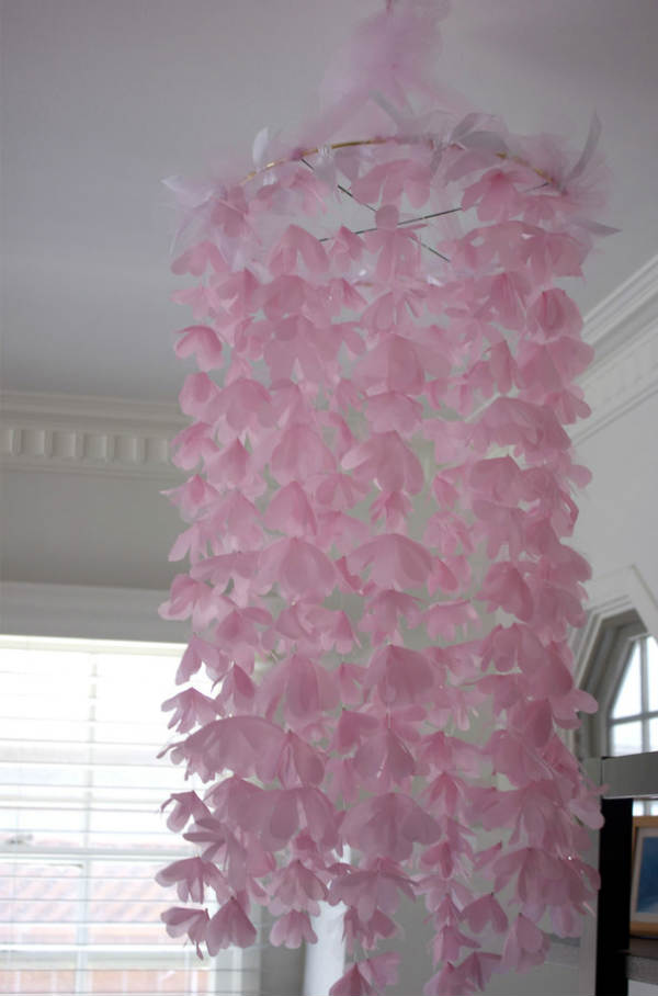 fleurs tulle chandeliuer